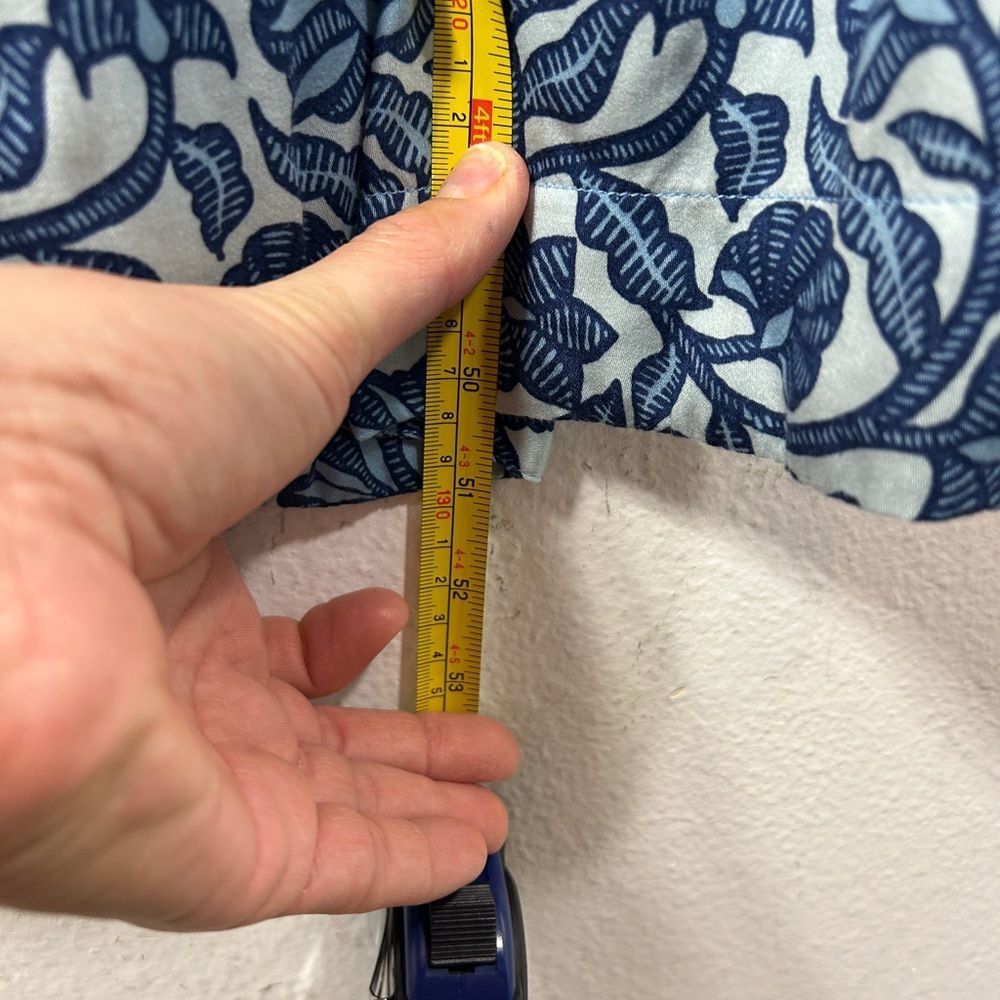 Omika ladies midi maxi dress large blue white peasant cottagecore corpcore day - Picture 13 of 16